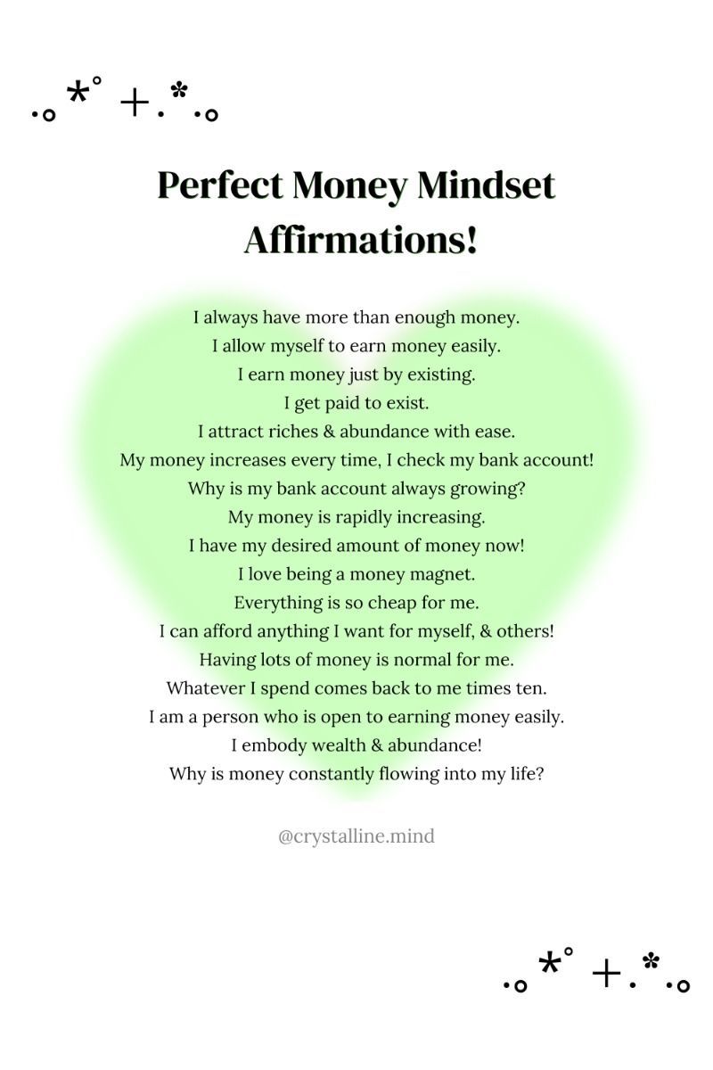 MONEY MINDSET! paid to exist, desired money, afford anything! heart aura