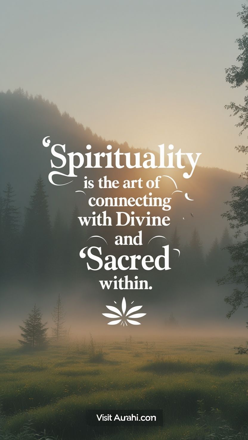 Spirituality is the art of connecting with divine