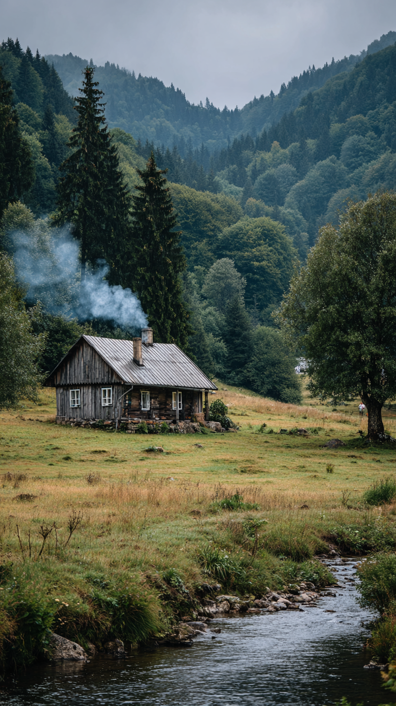 A Tranquil Escape: Cabin by the River